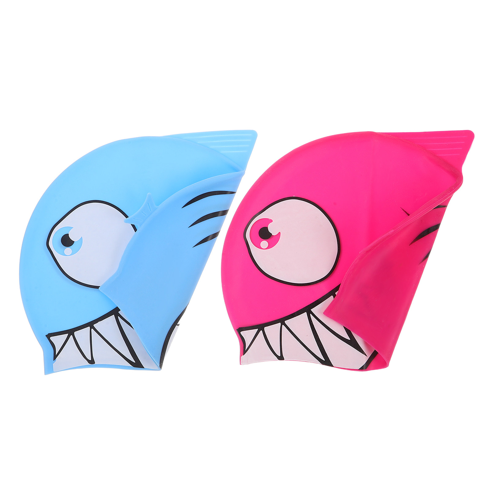 Swim Cap Silicone - 2 Adet Çocuk Silikon Yüzme Bonesi