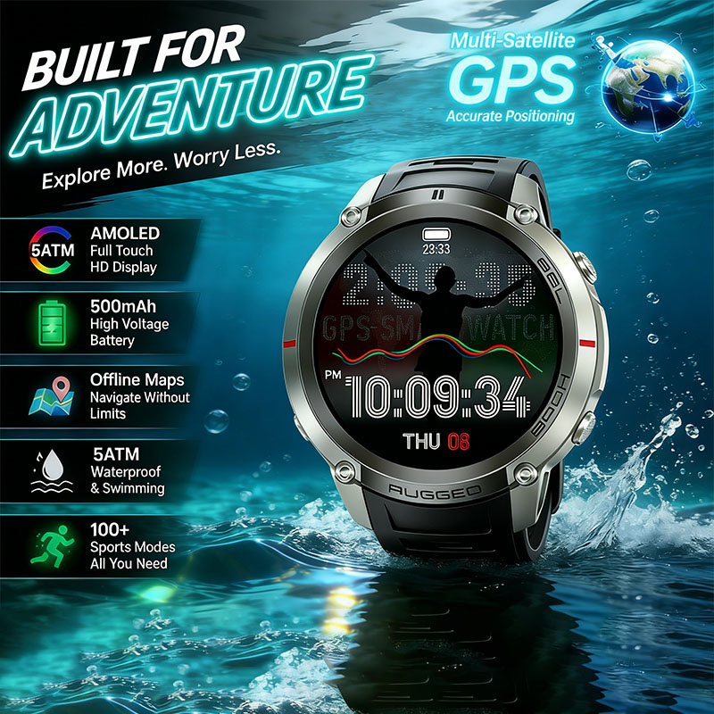 Sports Equipment In French - GPS Açık Hava Spor Saati 6